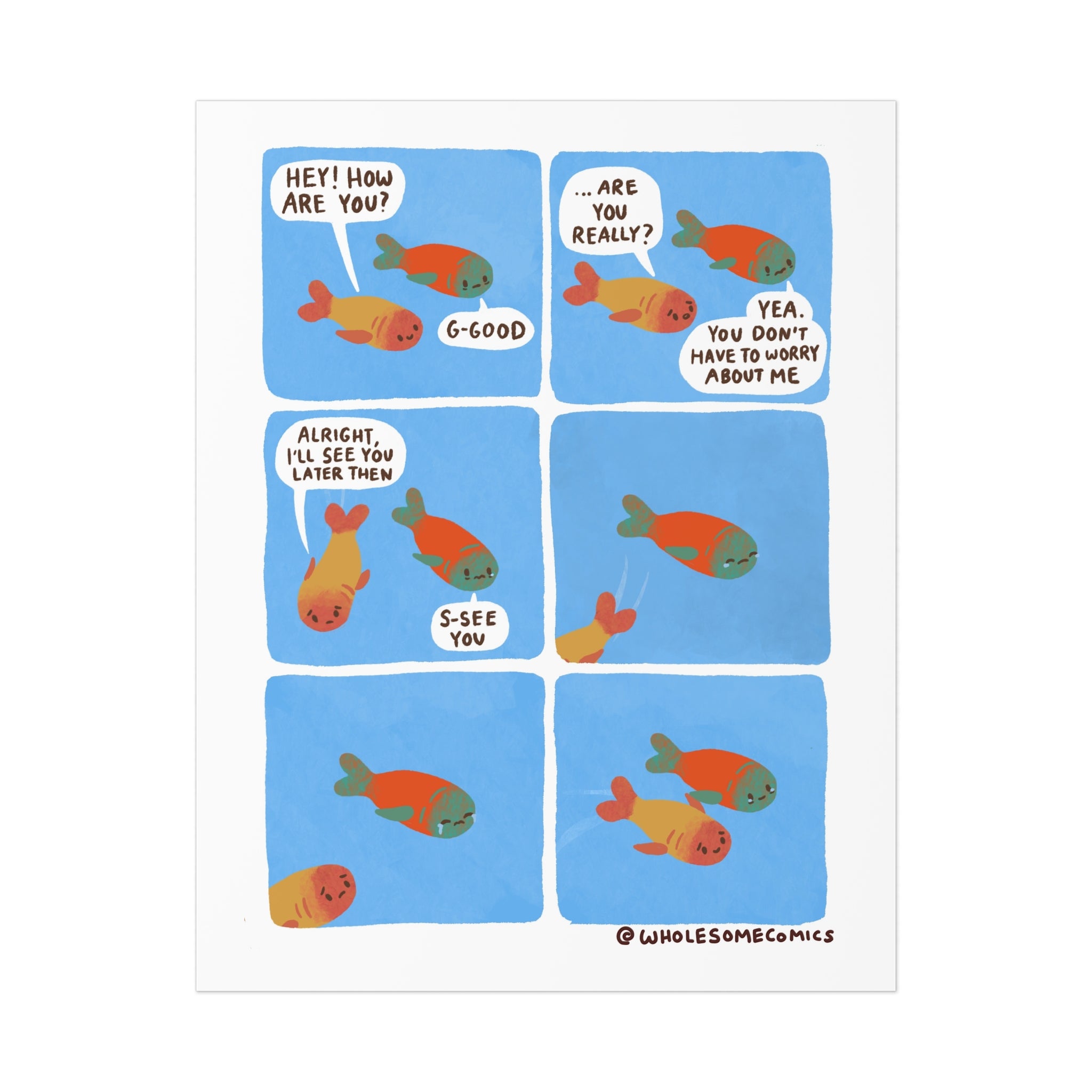 One of the drops in the ocean came from my eyes - Art Print