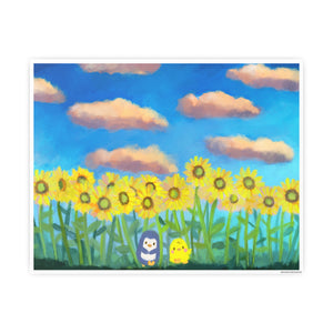 Among the Sunflowers - Art Print