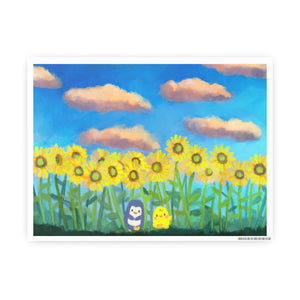 Among the Sunflowers - Art Print