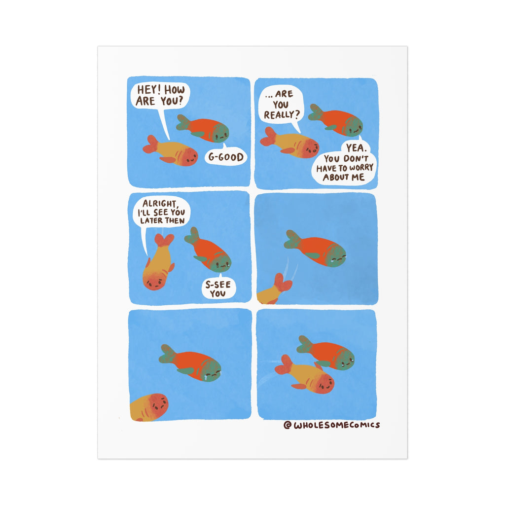 One of the drops in the ocean came from my eyes - Art Print