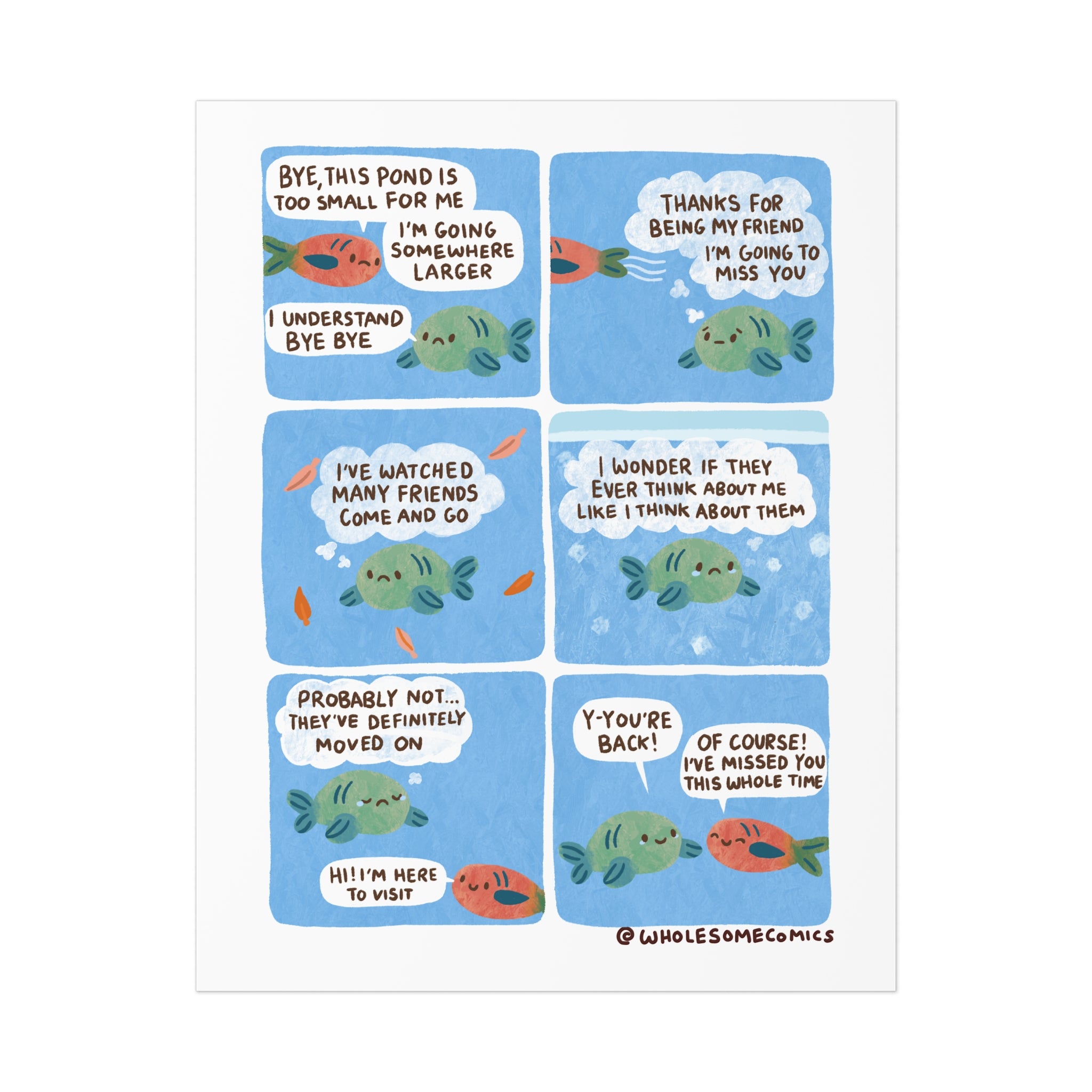 A Fish Who is Always Missing Someone - Art Print