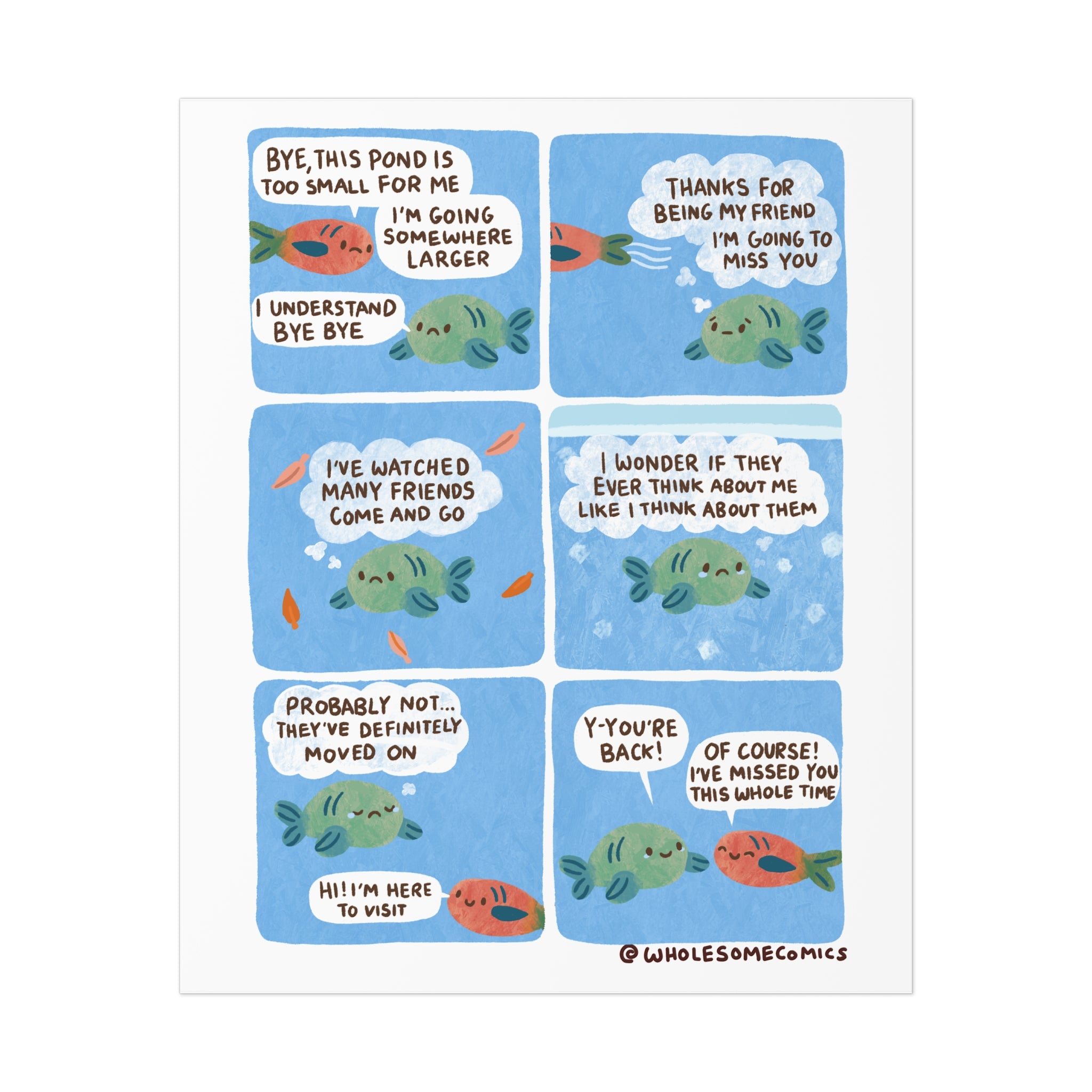 A Fish Who is Always Missing Someone - Art Print